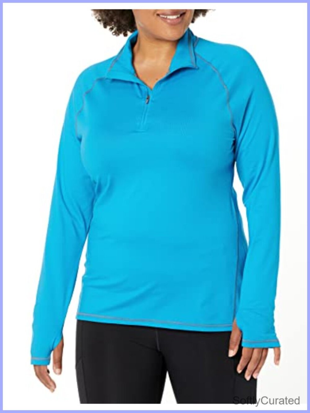 Sport Performance Fleece Quarter Zip Pullover High Neck Long Sleeve